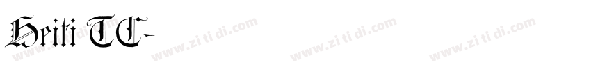Heiti TC字体转换